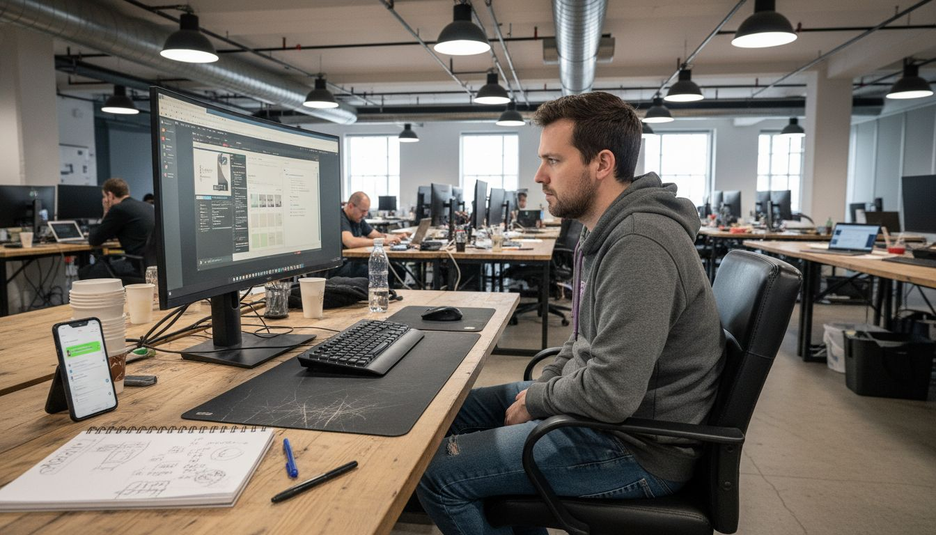 Developer working on HTML5 interactive ad