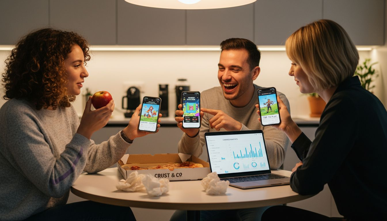 Team testing interactive ads on phones