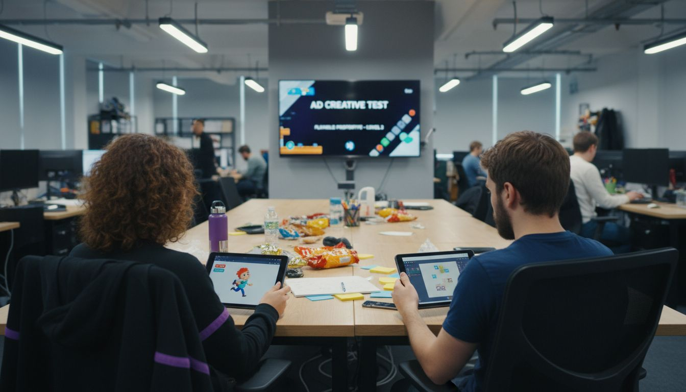 Developers testing playable ad prototypes