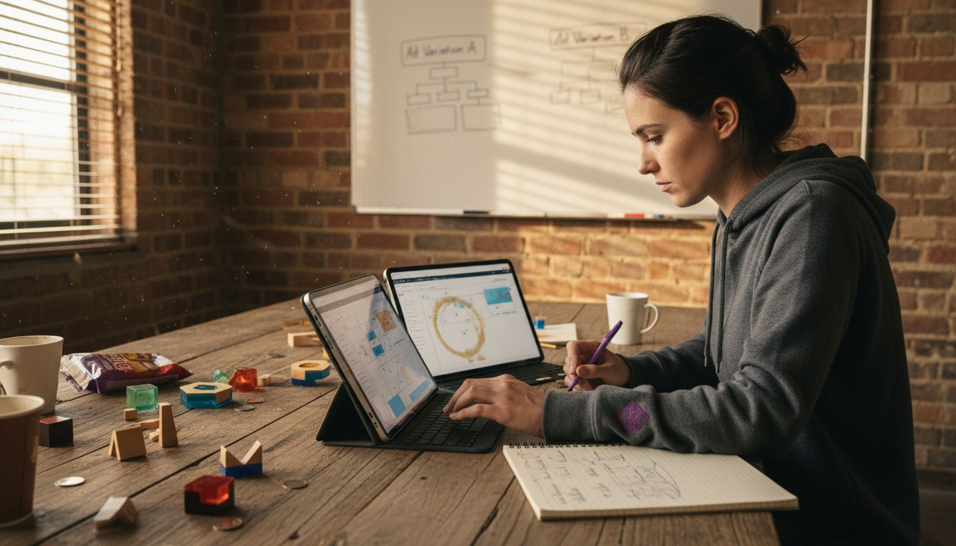 Strategist testing playable ad variations