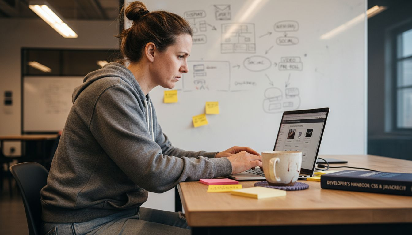 Marketing manager creating no-code ad