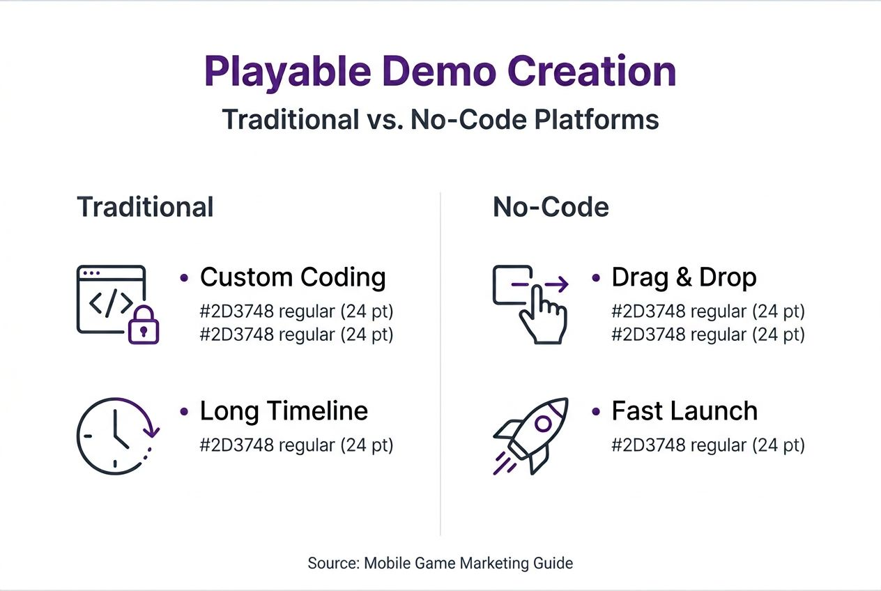 Infographic showing demo creation methods comparison