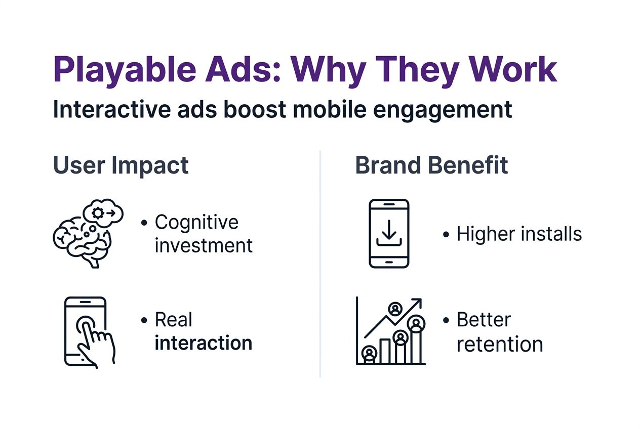 Infographic on effectiveness of playable ads