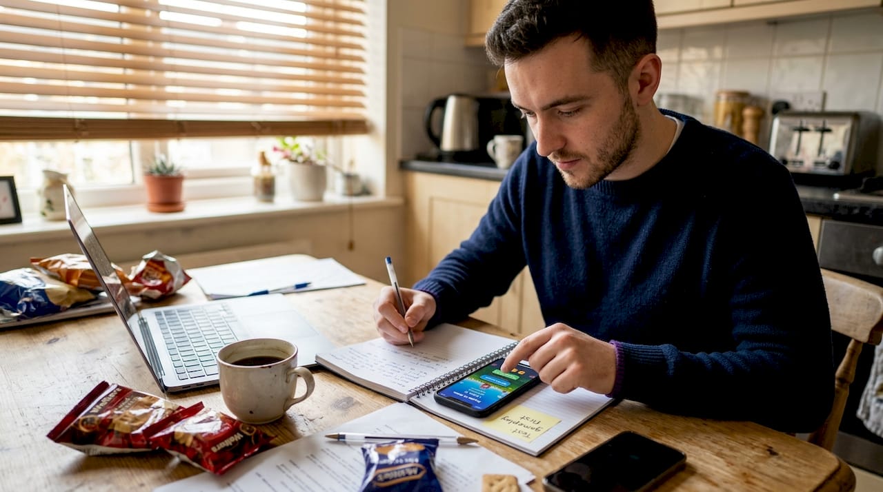 User testing playable mobile ad demo at home