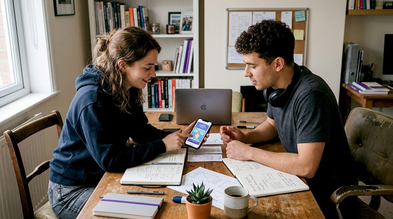 Designers testing playable ad concept