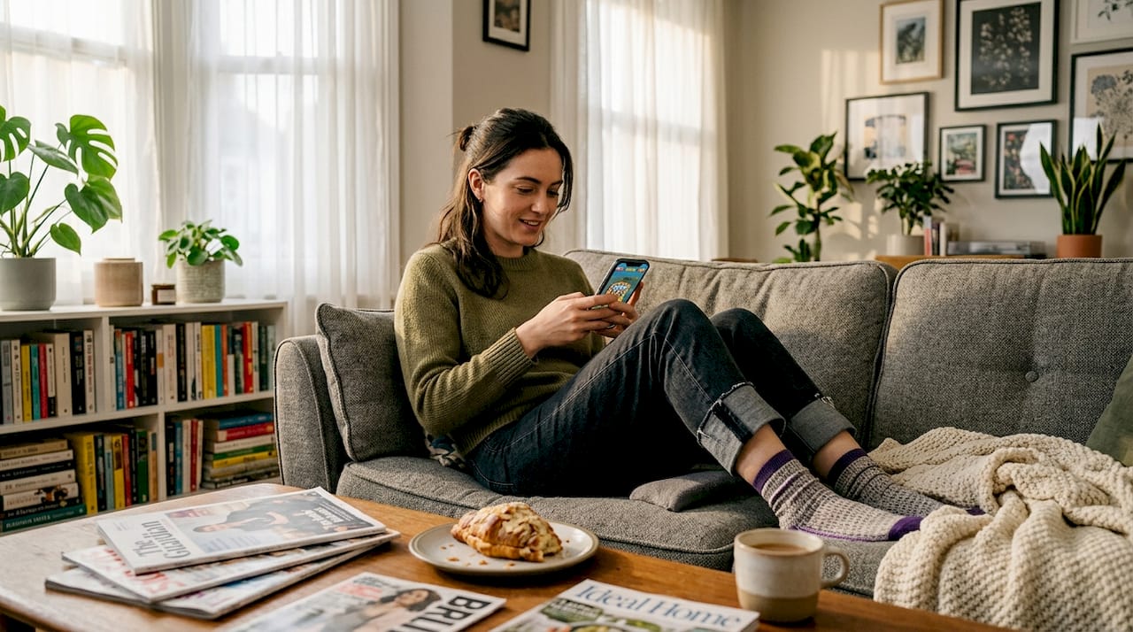 User interacting with playable mobile ad