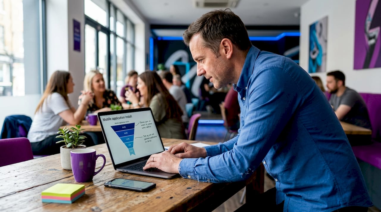 User acquisition data analysis in office