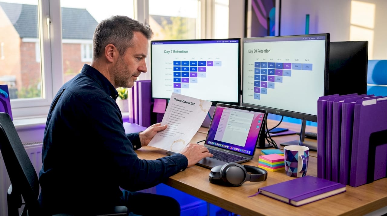Manager configuring cohort analysis tool
