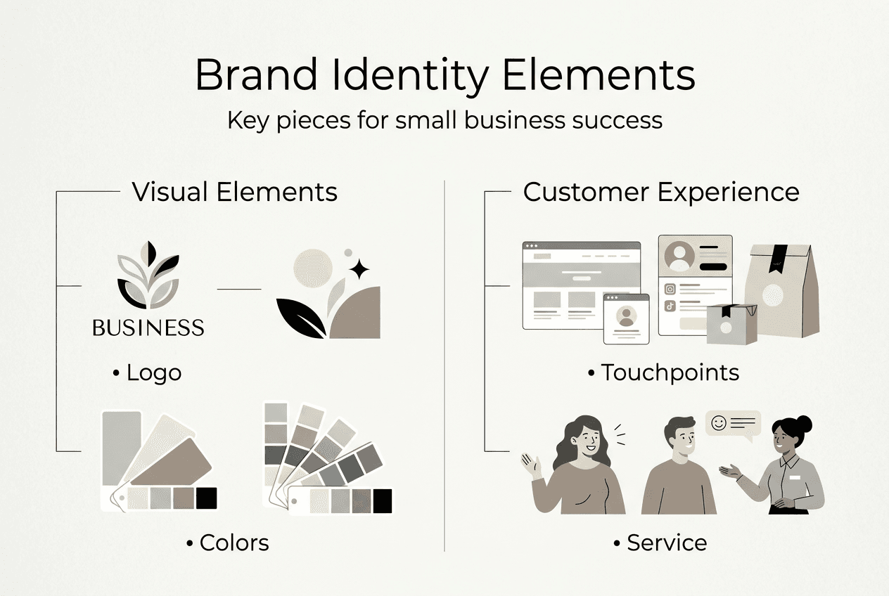 Brand identity infographic small business