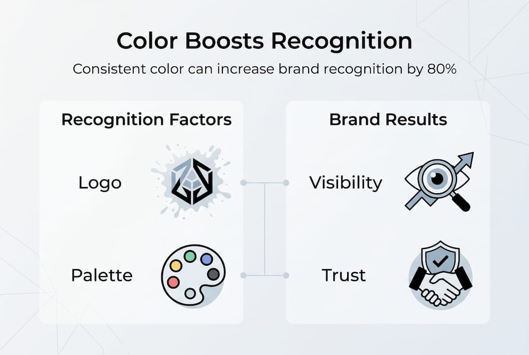 Infographic shows color boosting brand recognition
