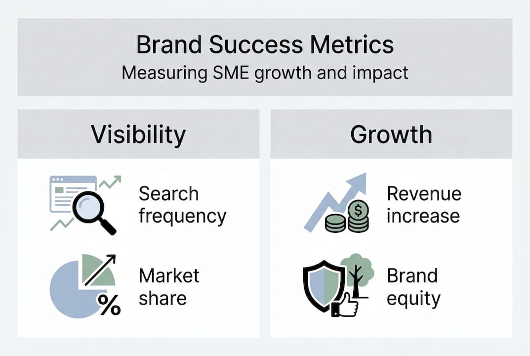 Infographic showing SME brand strategy metrics