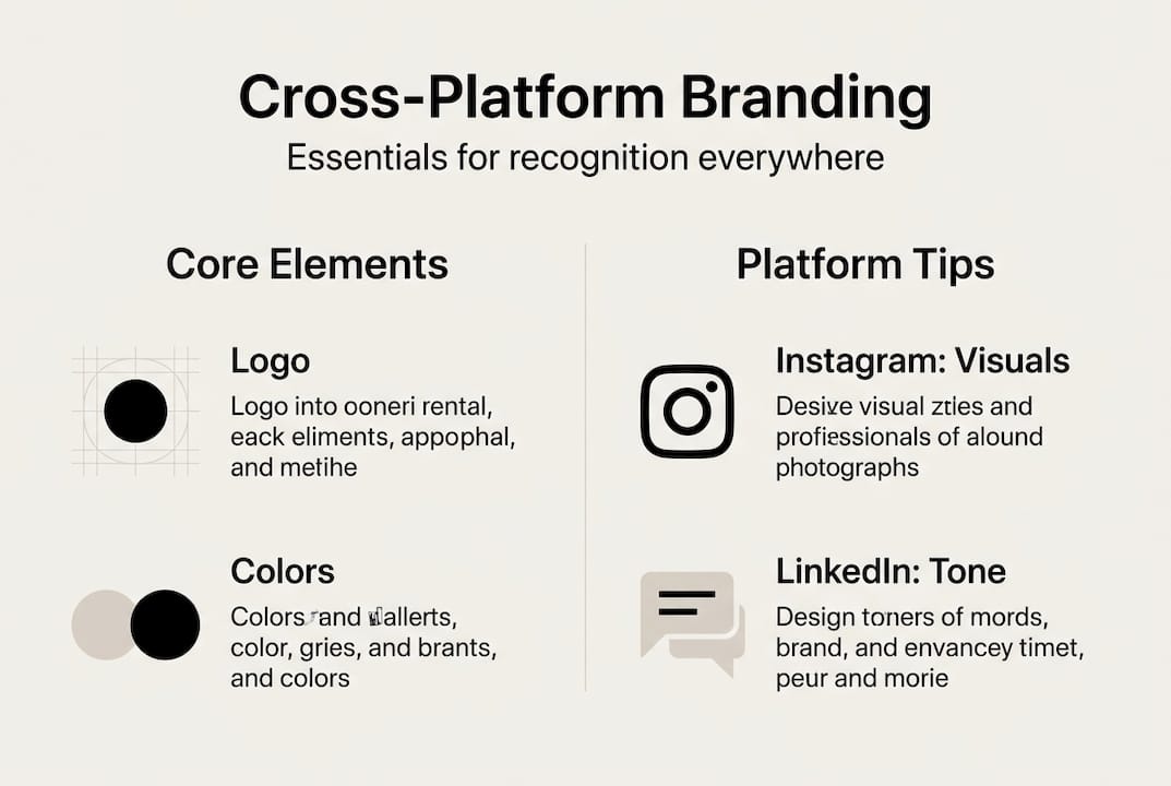 Infographic of cross-platform branding highlights