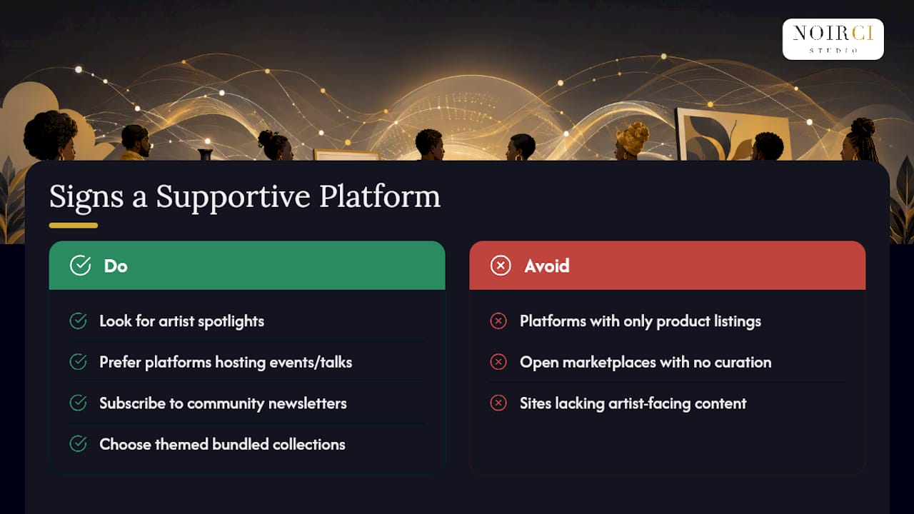 How Alternative Platforms Support Artists and Community, overview diagram