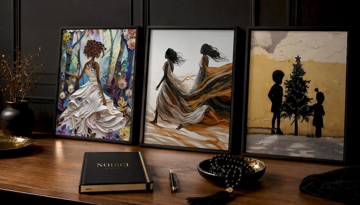 Black Woman Canvas Wall Art Print - Quilted Soul | Noirci Studio