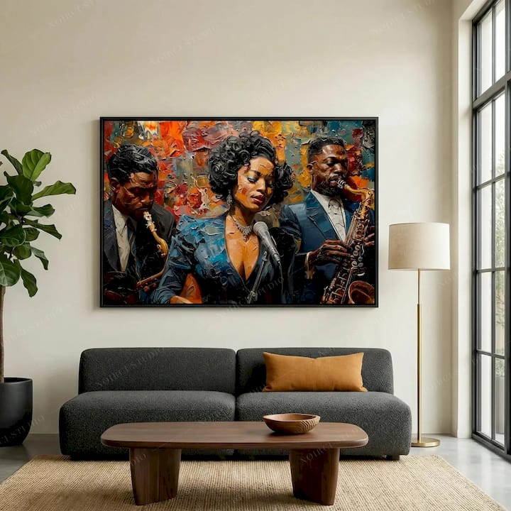 Harlem Renaissance Jazz Singer Canvas Wall Art Print - First Lady | Noirci Studio