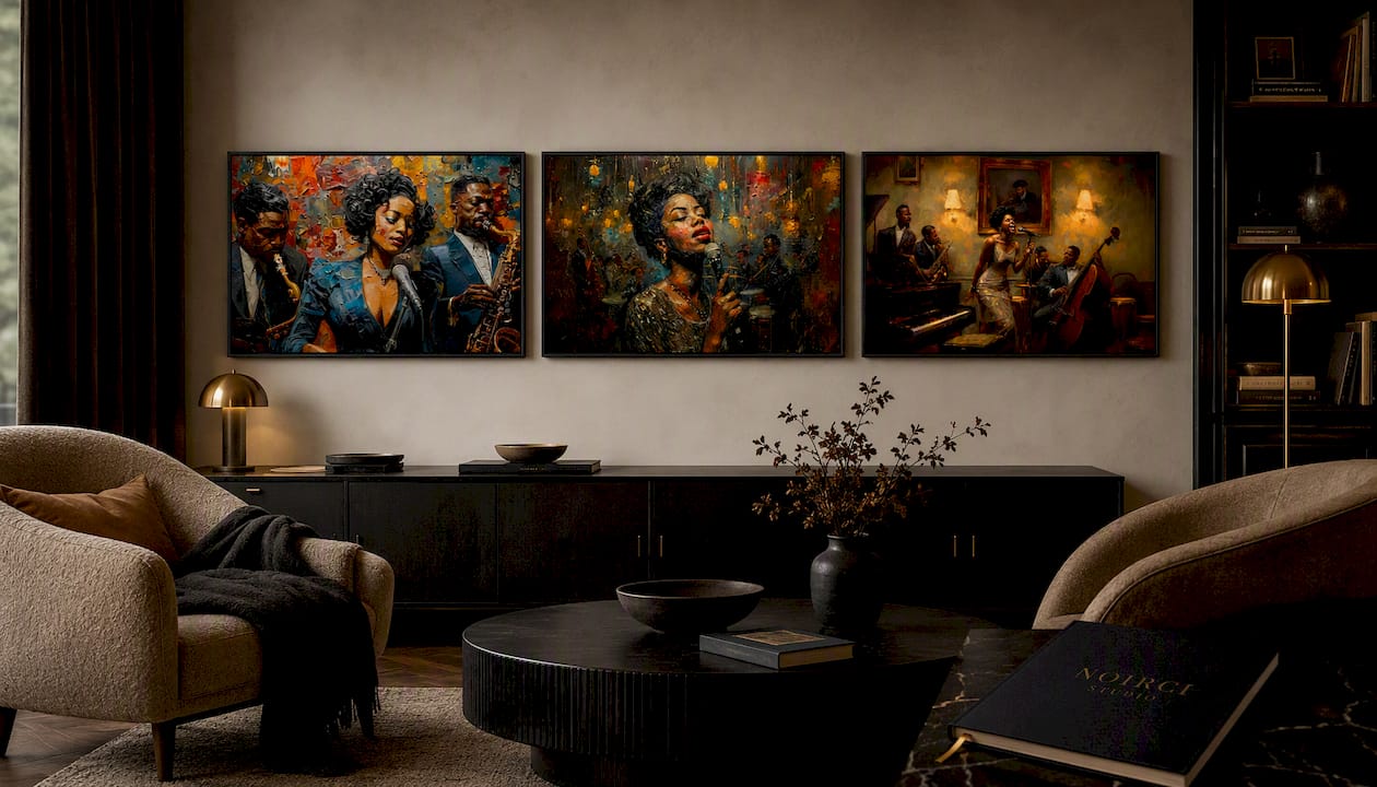 Harlem Renaissance Jazz Singer Canvas Wall Art Print - First Lady | Noirci Studio
