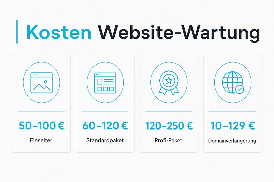 Übersicht: Was kostet die regelmäßige Pflege einer Website?