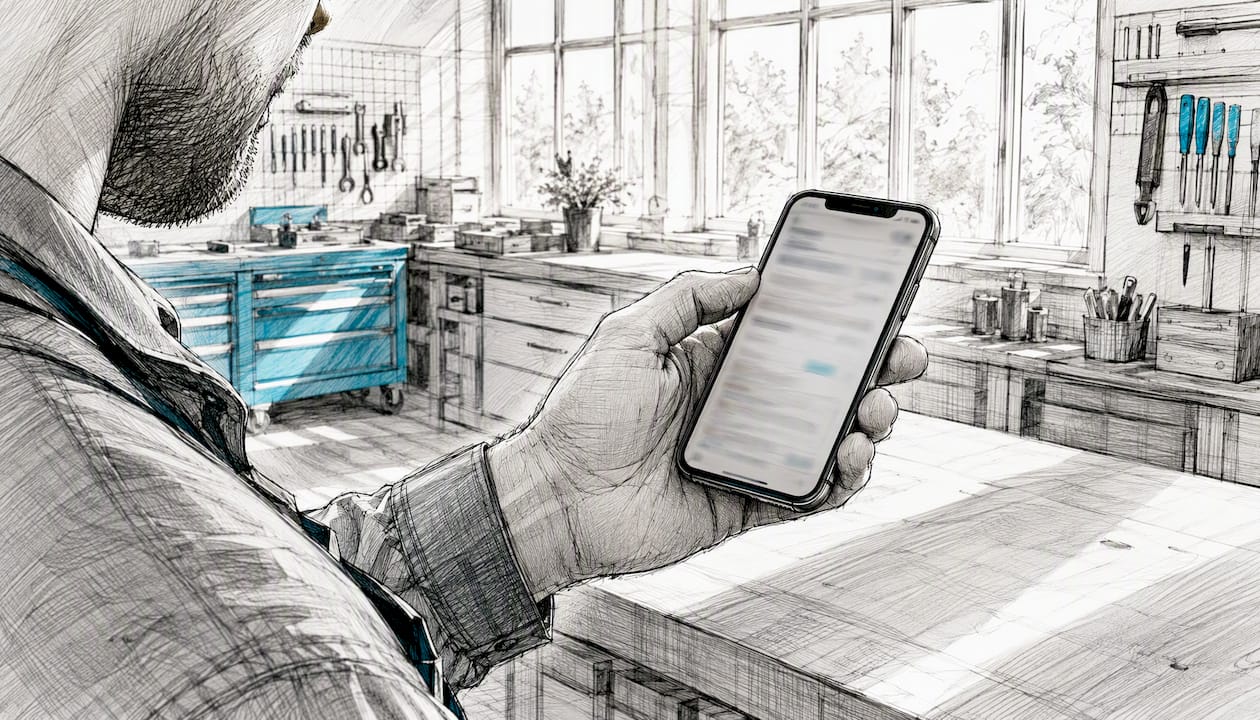 Mit dem Finger tippt jemand auf eine anklickbare Telefonnummer auf dem Smartphone.