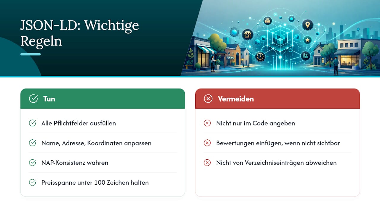 So sieht ein funktionaler JSON-LD-Schnipsel für einen Einzelstandort aus — overview diagram