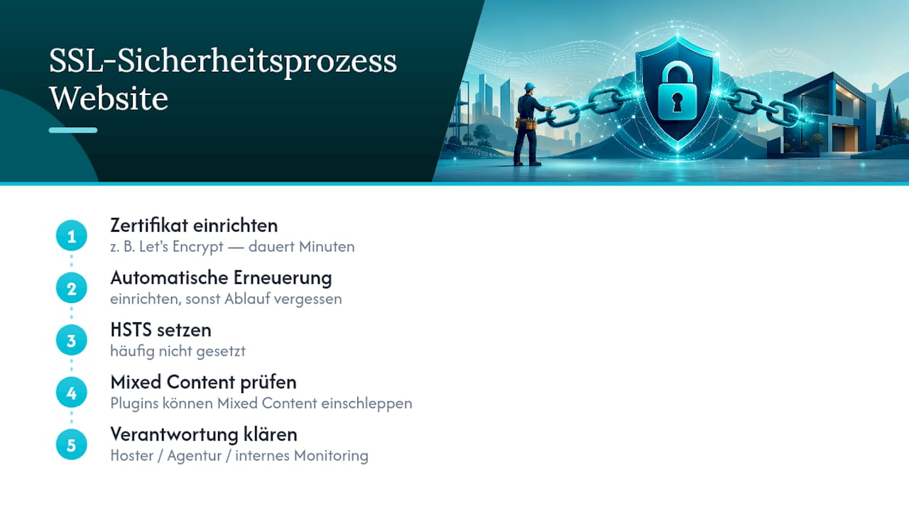 SSL-Verfahren mit vier Sicherheitschecks