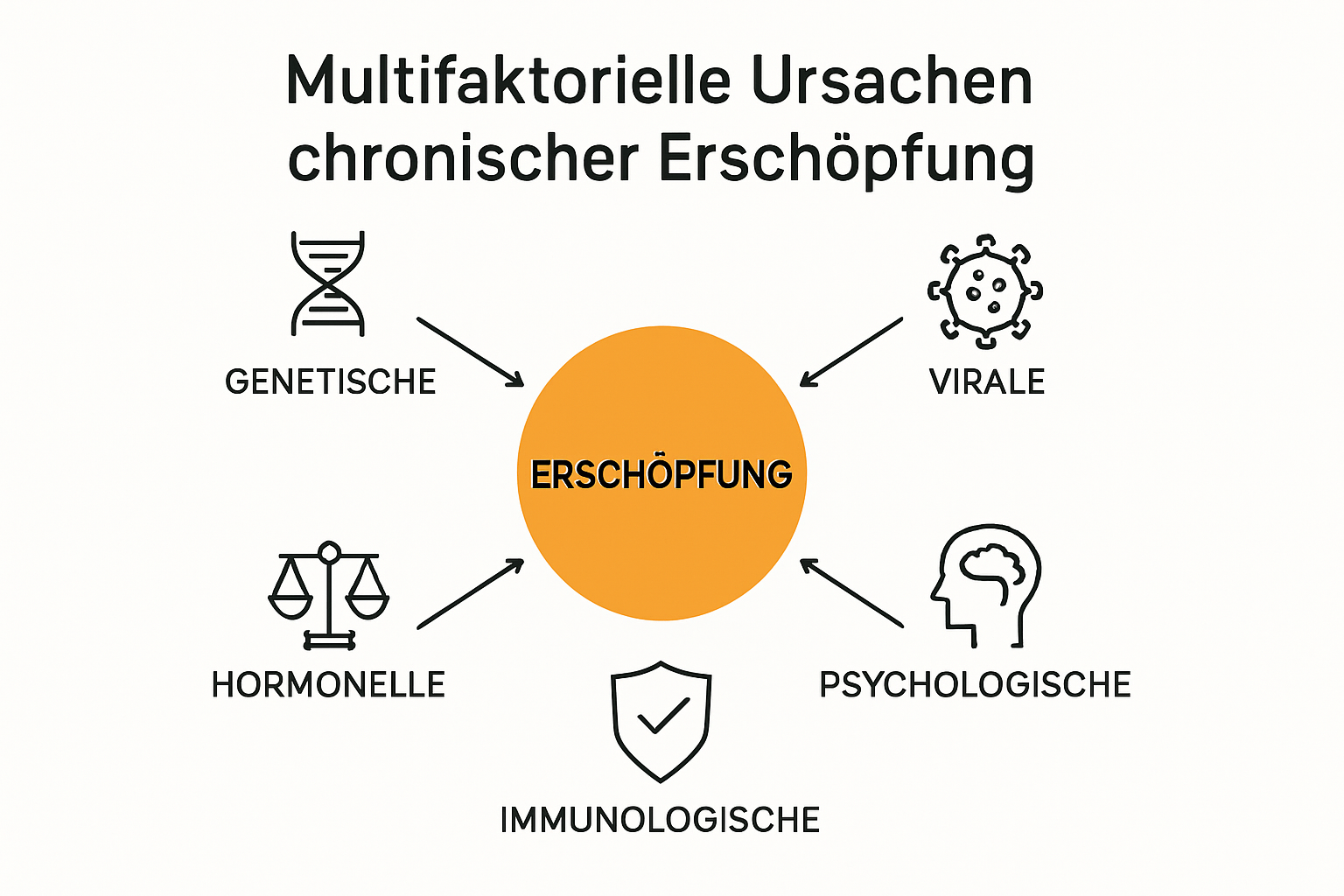 Infografik zu Ursachen chronischer Erschöpfung