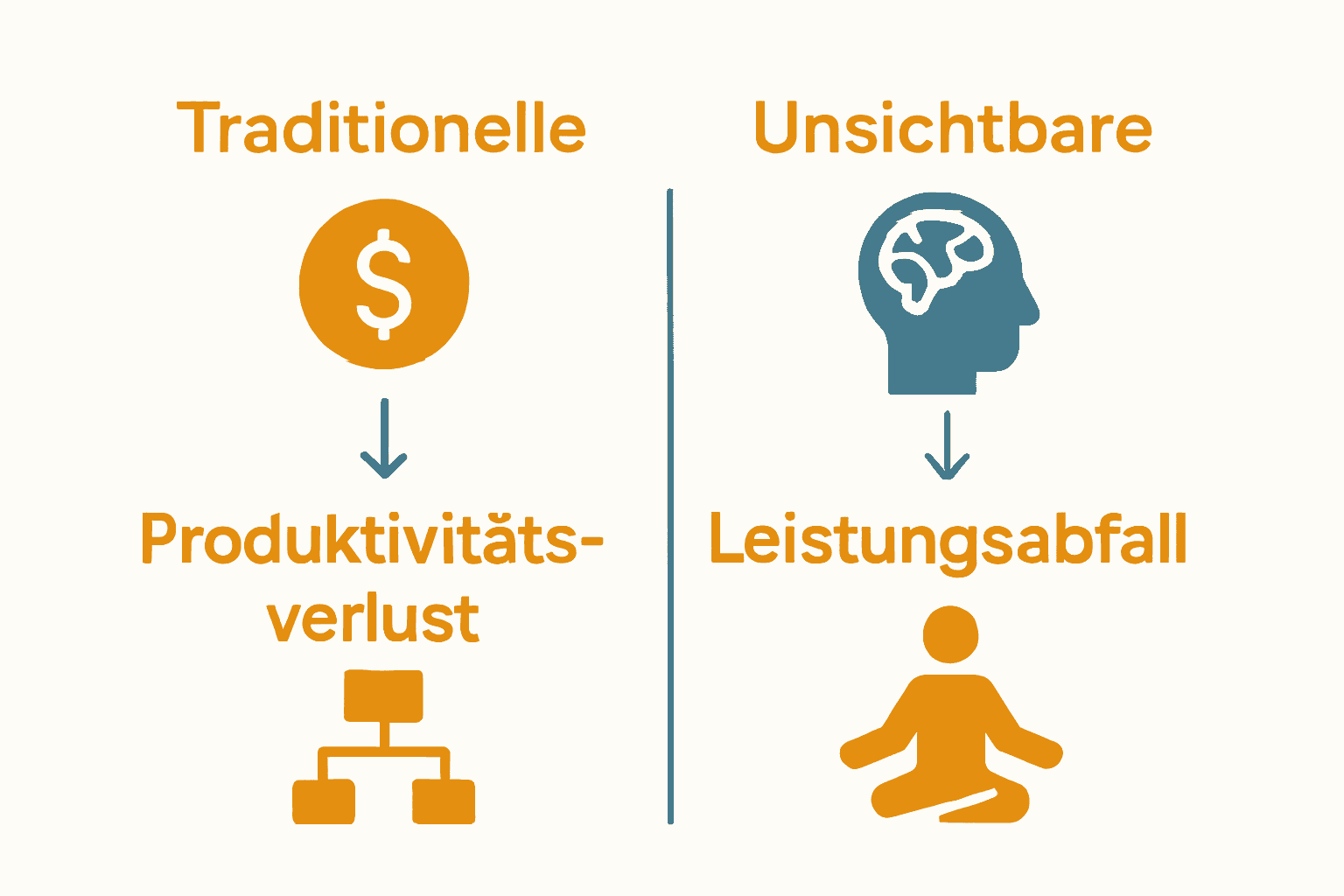 Vergleich traditionelle vs unsichtbare Unternehmenskrise.