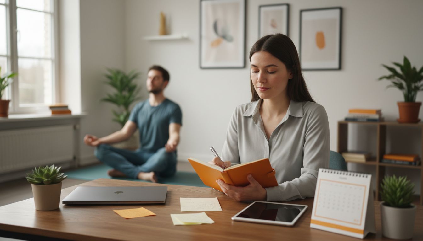 moderne stressbewältigung büro