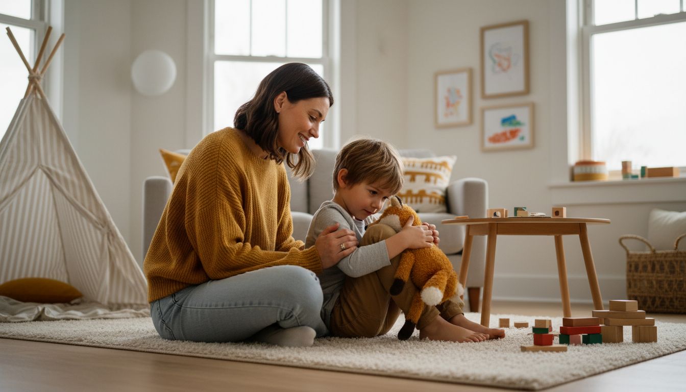 Eltern beobachten Kind Stress