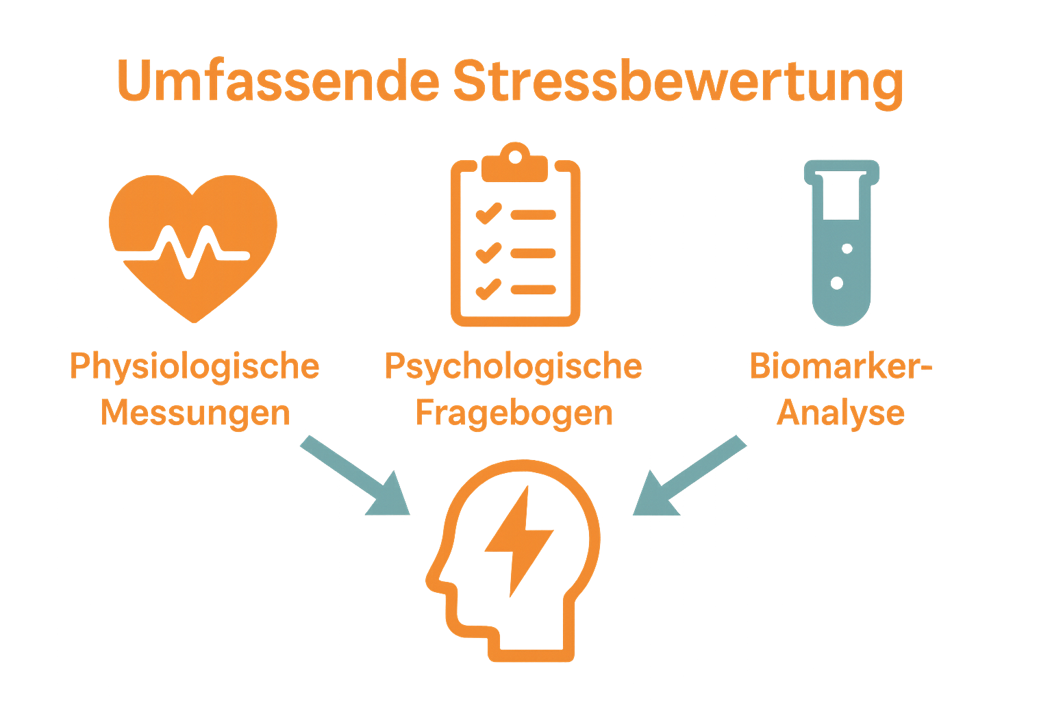 Infographic showing combined stress diagnostic methods