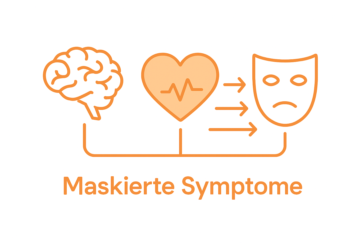 Infographic masking physical and emotional stress symptoms