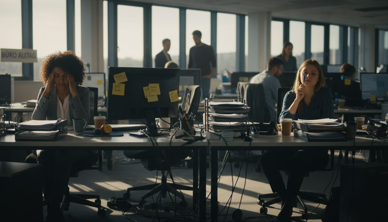 Im Arbeitsalltag zeigen Mitarbeiter häufig typische Anzeichen von Stress.