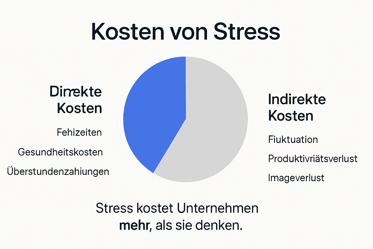 Grafik zu den Kosten und Folgen von Stress
