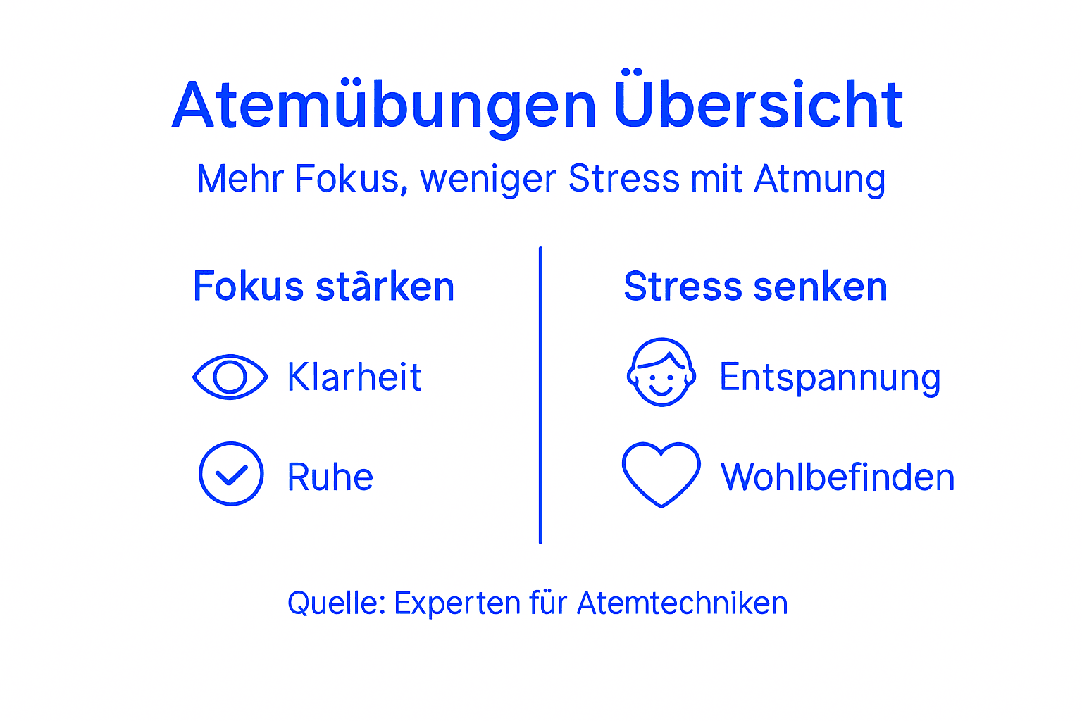 Infografik: Wie bewusstes Atmen Stress reduziert und die Konzentration stärkt
