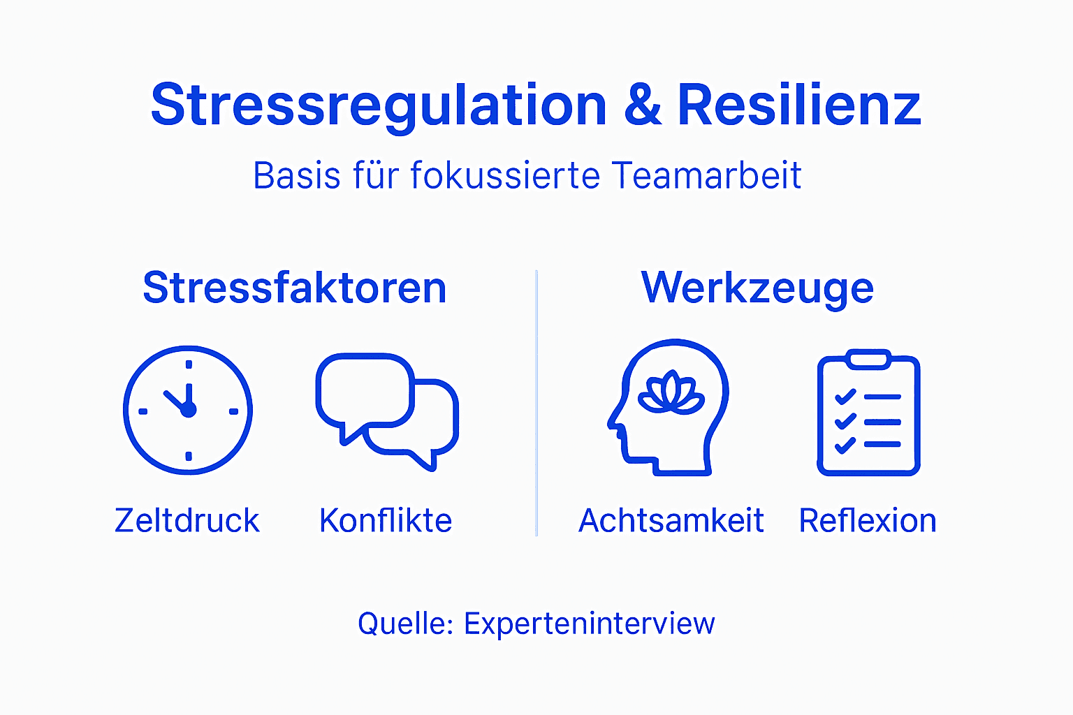 Grafische Übersicht: Stressbewältigung und Teamresilienz auf einen Blick