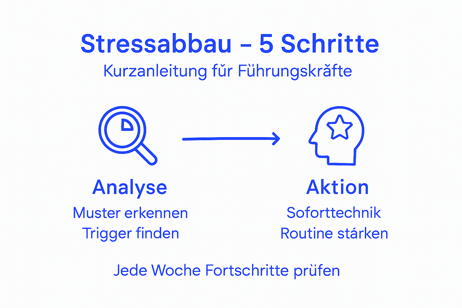 Infografik: Fünf effektive Wege, wie Führungskräfte mit Stress umgehen können