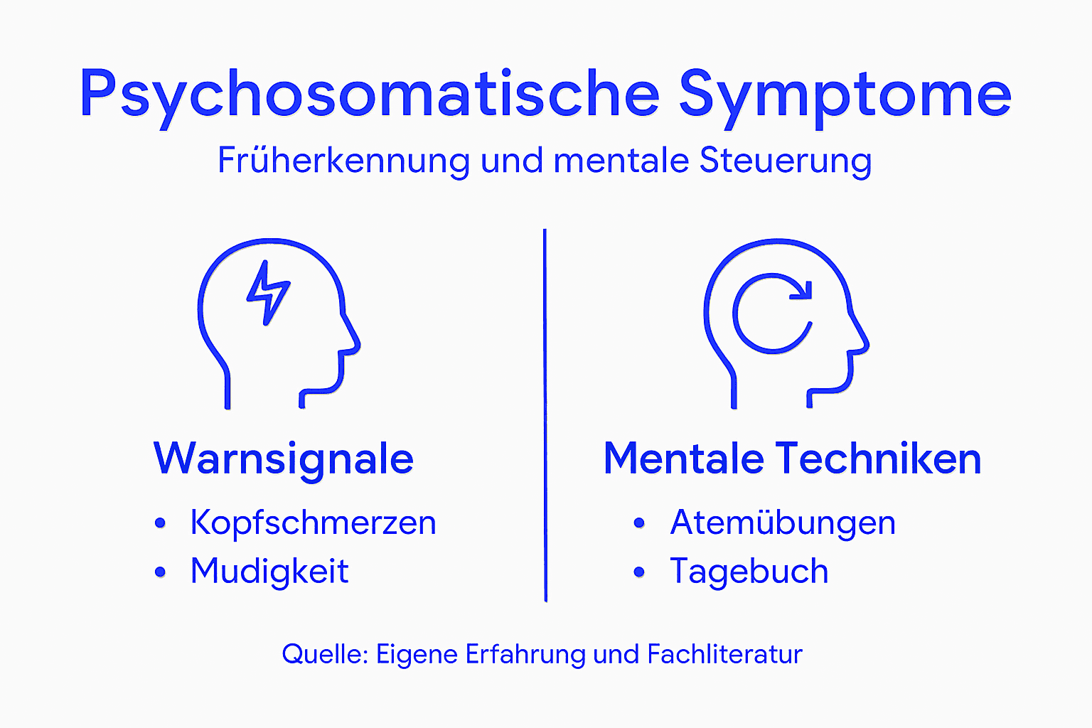 Grafik: Psychosomatische Beschwerden und ihre Alarmsignale