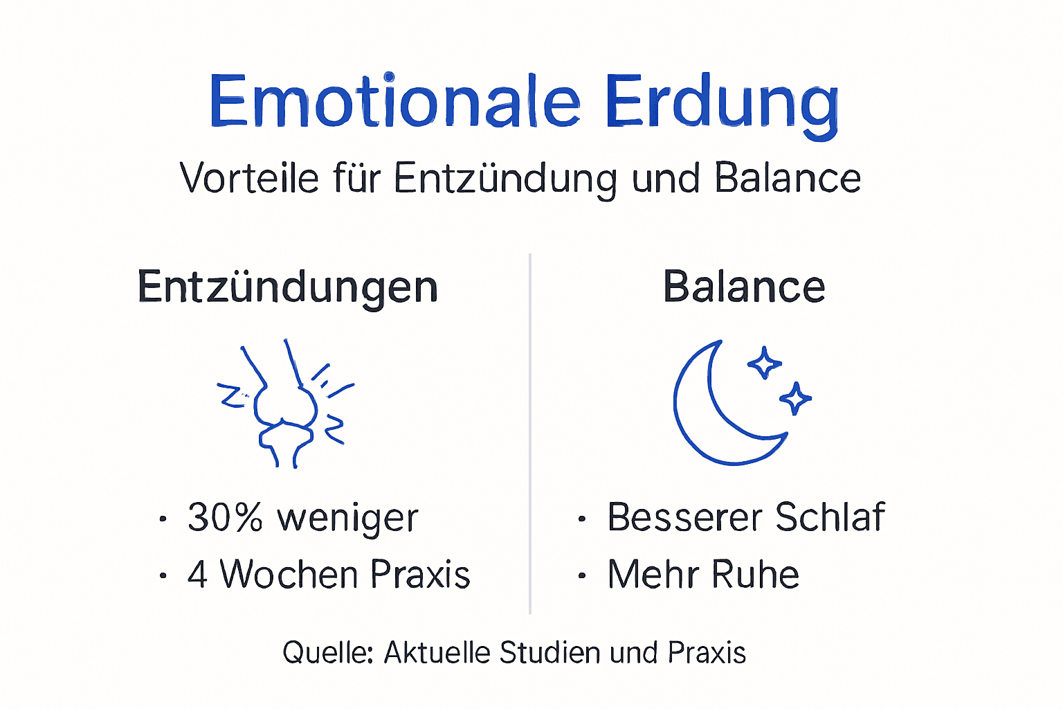 Übersicht: Erdung, Entzündungen und innere Balance – alles auf einen Blick