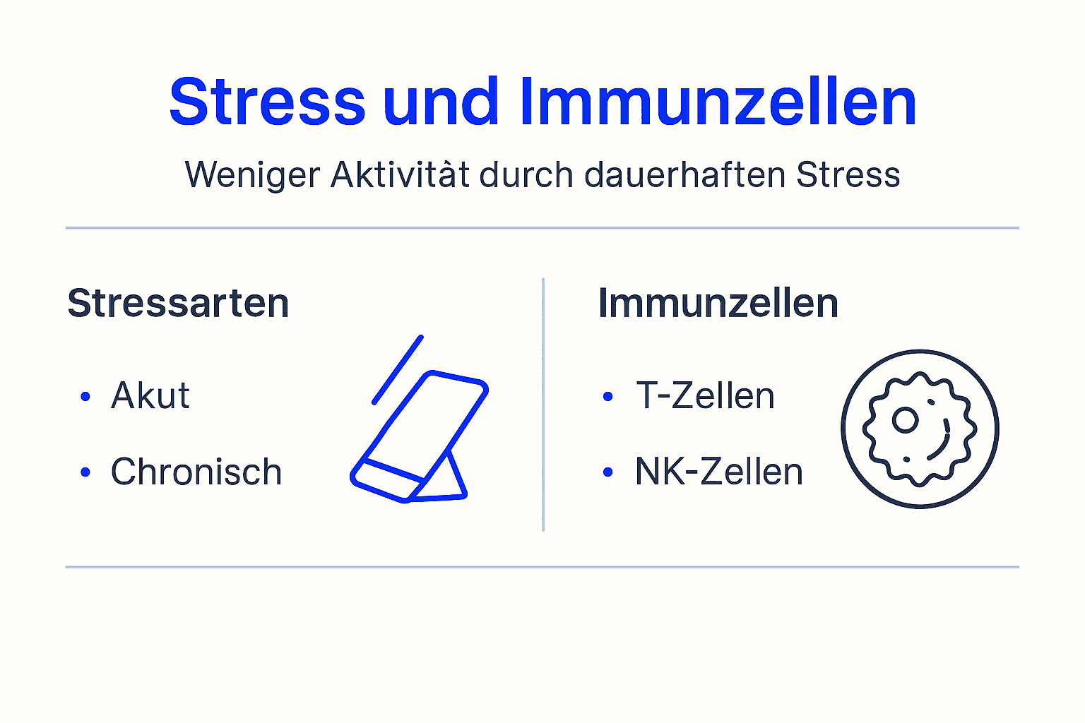 Grafik: Wie Stress unser Immunsystem beeinflusst