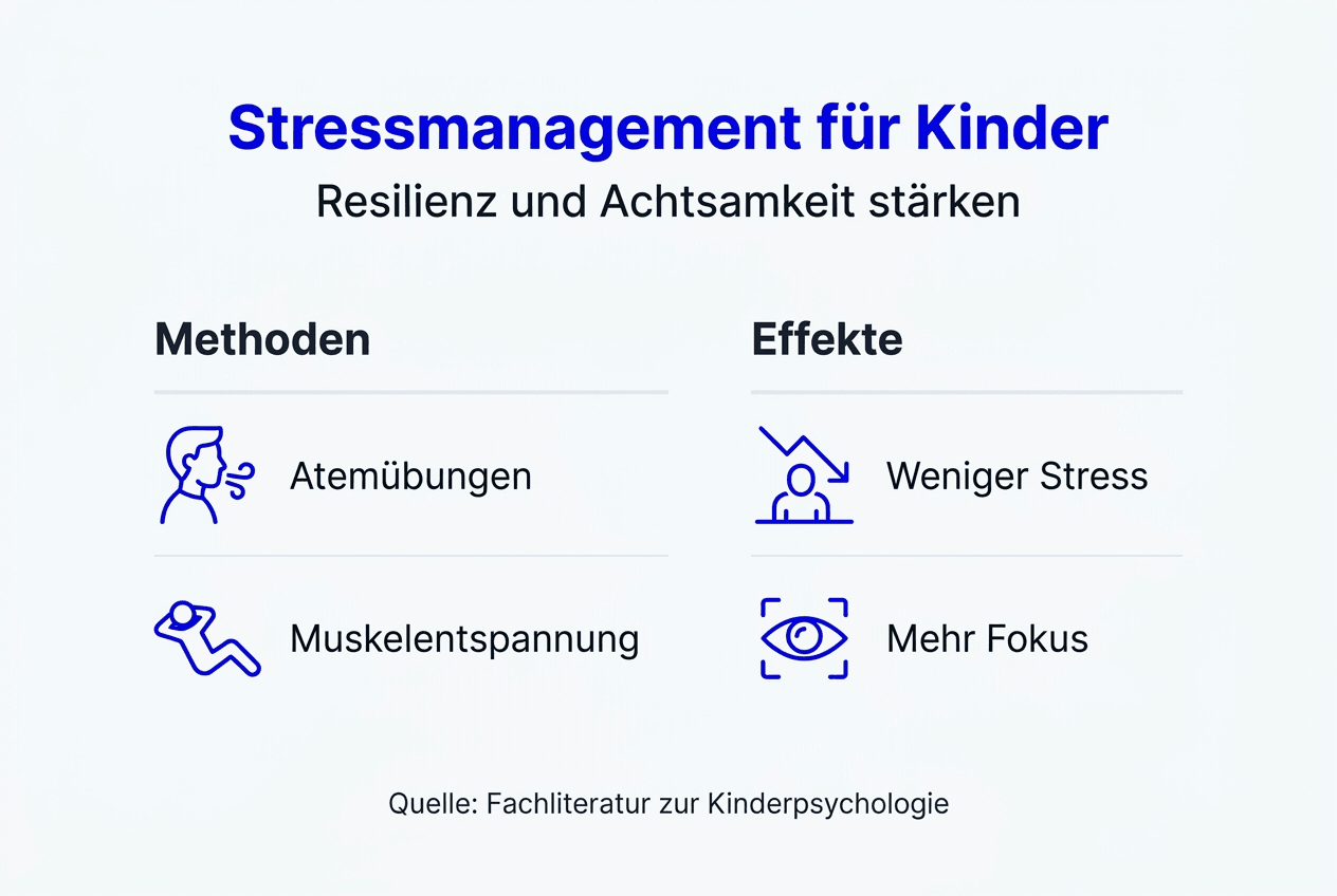 Infografik: Wege zum Stressabbau und ihre Wirkung