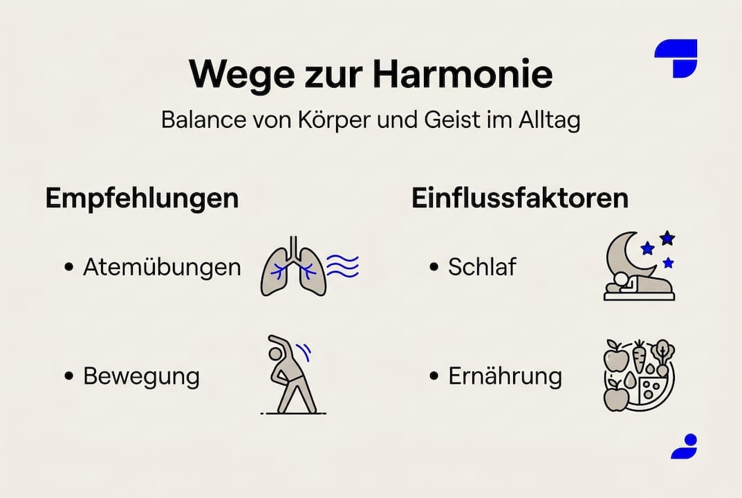 Infografik: So findest du zu innerer Ausgeglichenheit
