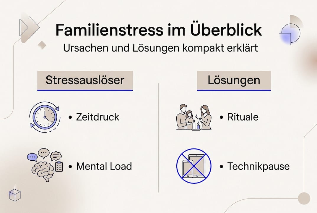 Infografik: Woher Familienstress kommt – und was wirklich hilft