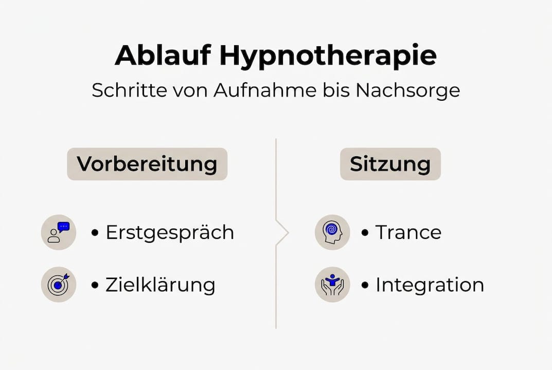 Infografik: So läuft eine Hypnosetherapie bei Angststörungen ab