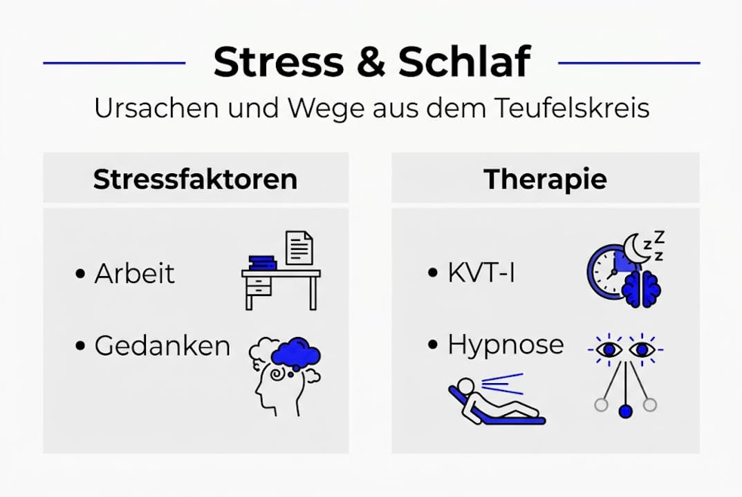 Grafische Übersicht: Was stresst uns – und welche Therapien helfen wirklich?