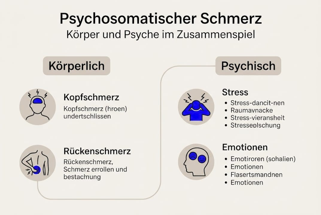 Grafik: Was steckt hinter psychosomatischen Schmerzen?
