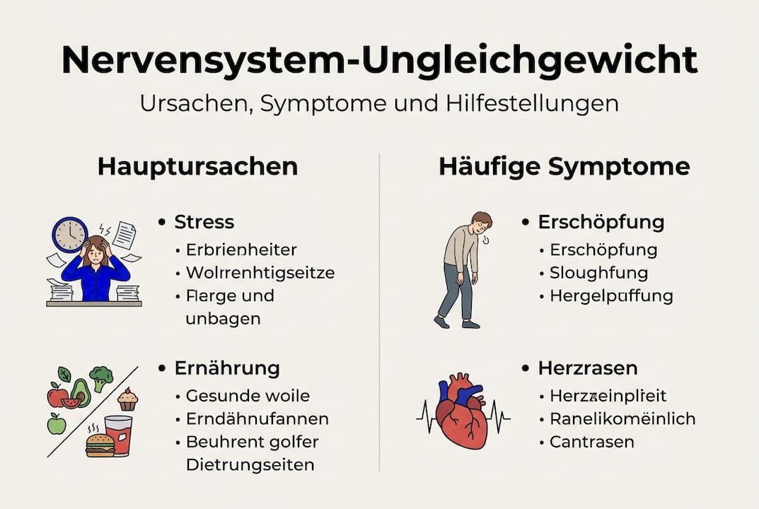 Infografik: Wenn das Nervensystem aus dem Gleichgewicht gerät – Ursachen und typische Anzeichen