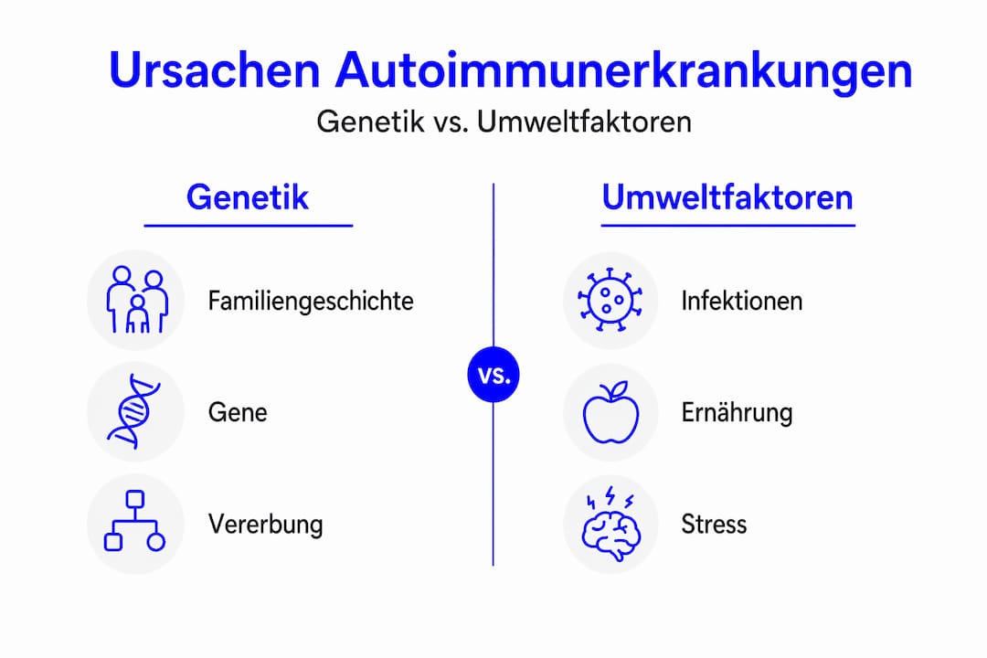Infografik: Autoimmunerkrankungen – Genetische Veranlagung oder Umweltfaktoren als Auslöser?