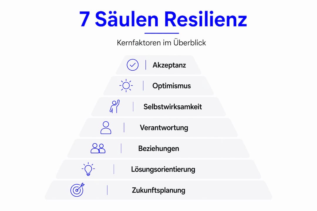 Grafik: Die sieben Säulen der inneren Stärke auf einen Blick