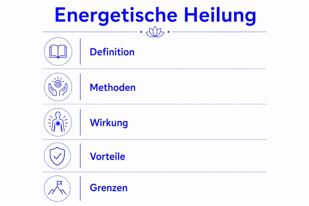 Infografik: Die wichtigsten Methoden der energetischen Heilung im Überblick