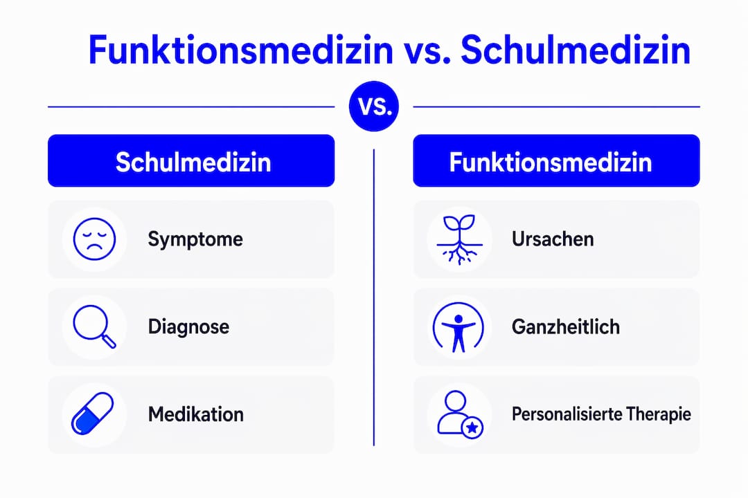 Schulmedizin und funktionelle Medizin im Vergleich: Gemeinsamkeiten, Unterschiede und was sie jeweils leisten können