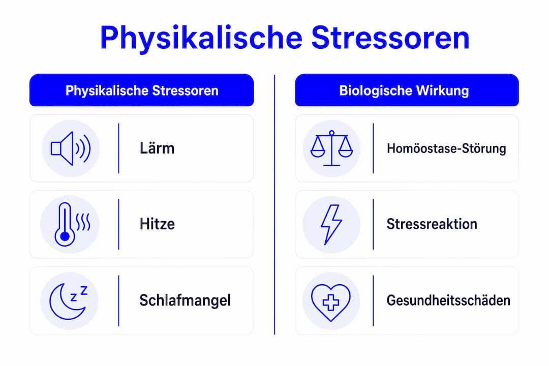 Übersicht zu physikalischen Belastungsfaktoren und deren Auswirkungen